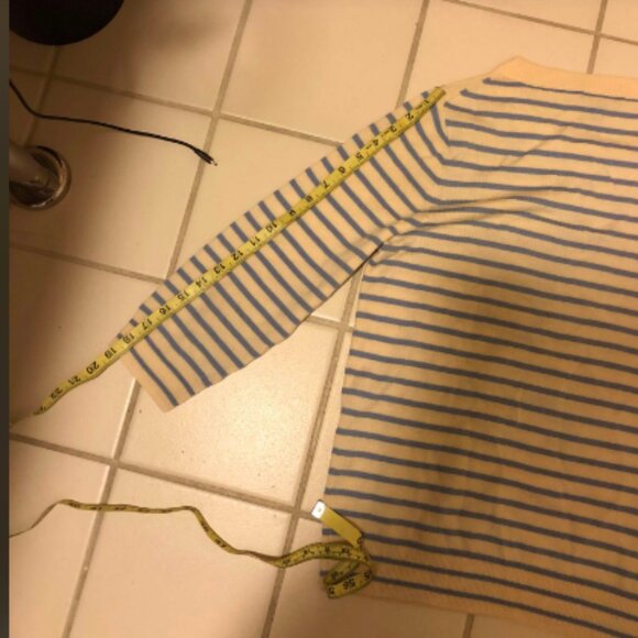 J. Crew Tippi Striped Butterfly Merino Wool Sweater Sz L - Picture 5 of 6